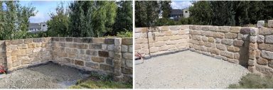 Sandstein Mauer